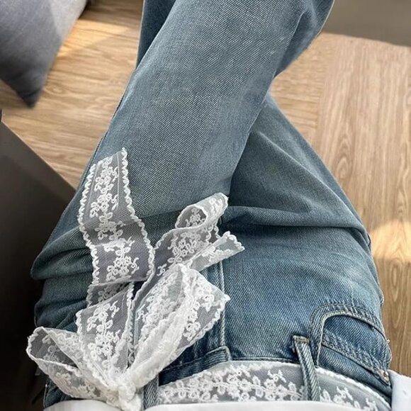 Lace Ribbon Scarf Belt